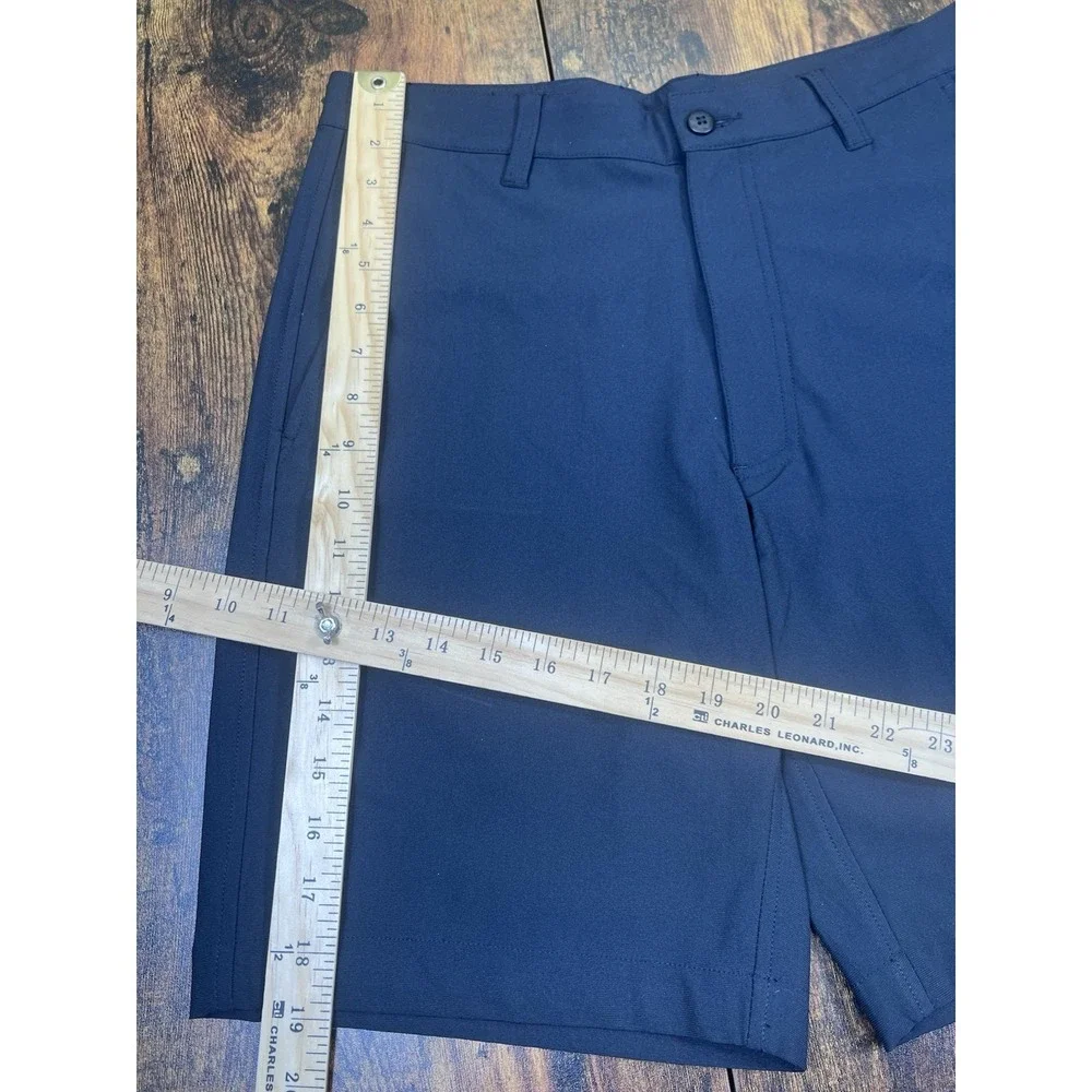FootJoy FJ Men's Golf Shorts Black Size 30 Performance Flat Front 9